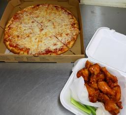 1 Large Cheese Pizza & 10 Chicken Wings